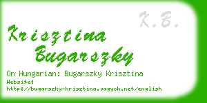 krisztina bugarszky business card